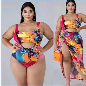 2 piece Multi- colored bathing suite